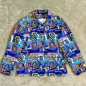 Herschel Supply x Hoffman California Voyage Coach Jacket XS Geo Print Packable